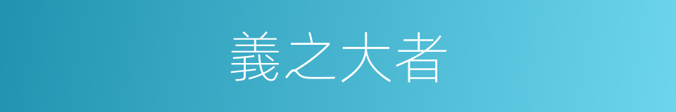 義之大者的同義詞