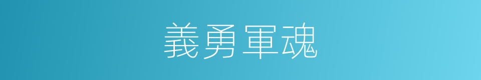 義勇軍魂的同義詞