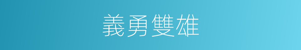 義勇雙雄的同義詞