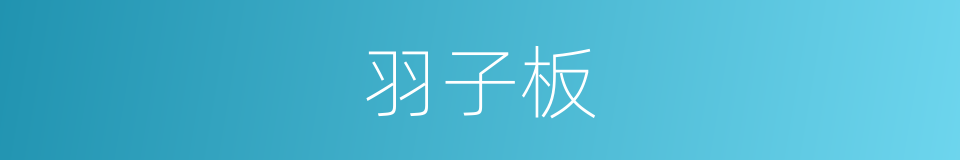 羽子板的同义词