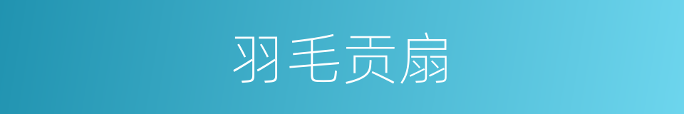 羽毛贡扇的同义词