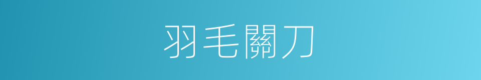 羽毛關刀的同義詞