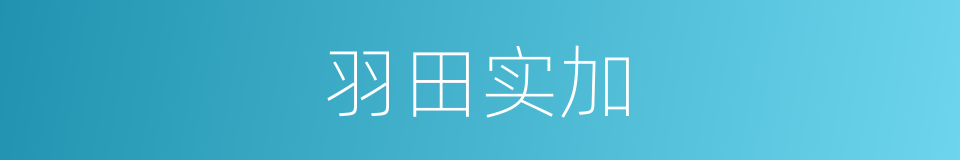 羽田实加的同义词