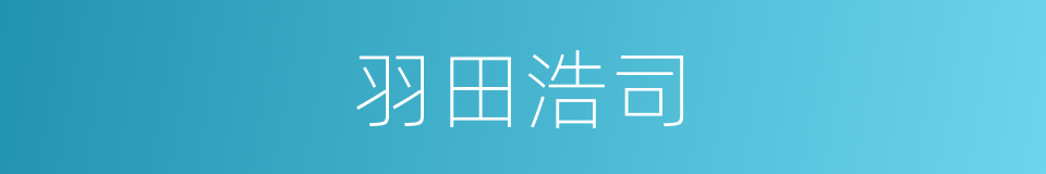 羽田浩司的同义词