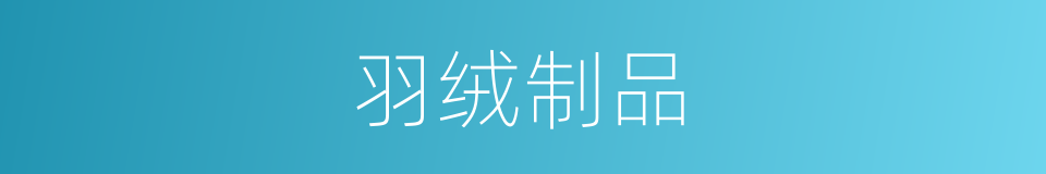 羽绒制品的同义词