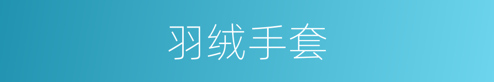 羽绒手套的同义词