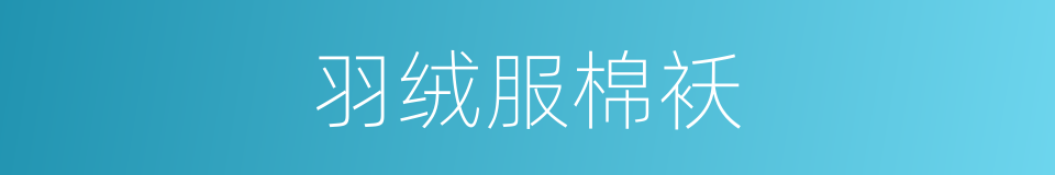 羽绒服棉袄的同义词