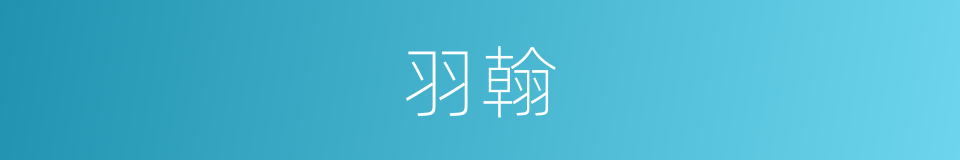 羽翰的意思