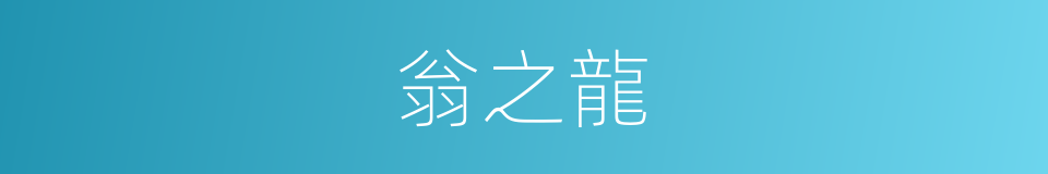 翁之龍的同義詞