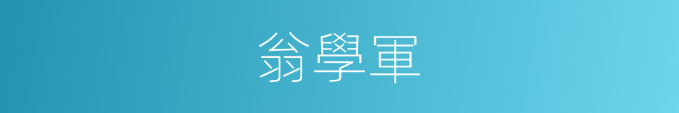 翁學軍的同義詞