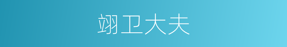 翊卫大夫的同义词