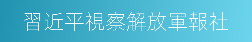 習近平視察解放軍報社的同義詞