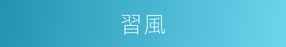 習風的意思