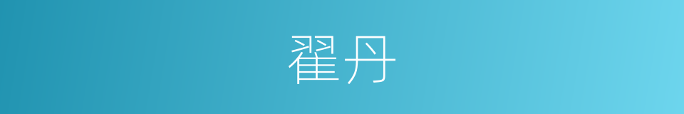 翟丹的同义词