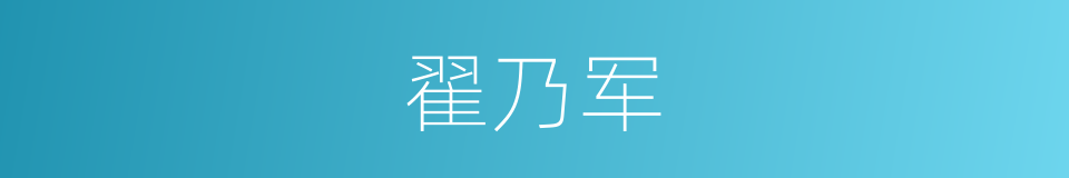 翟乃军的同义词