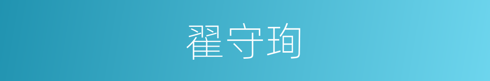 翟守珣的同义词