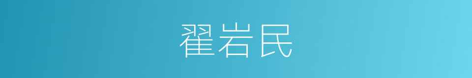 翟岩民的同义词