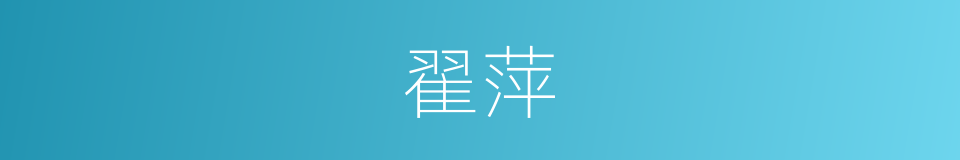 翟萍的同义词