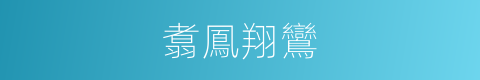 翥鳳翔鸞的意思