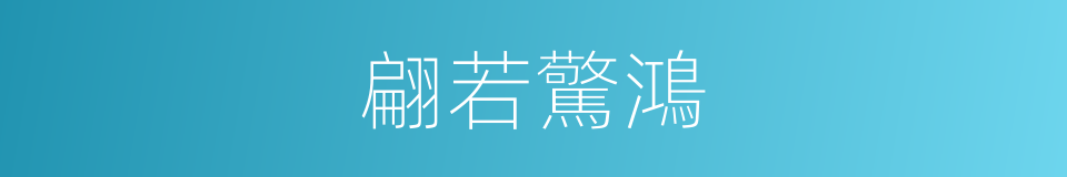 翩若驚鴻的意思