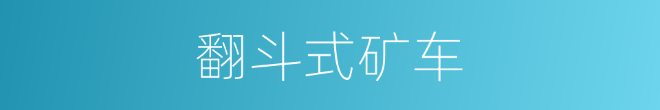 翻斗式矿车的同义词