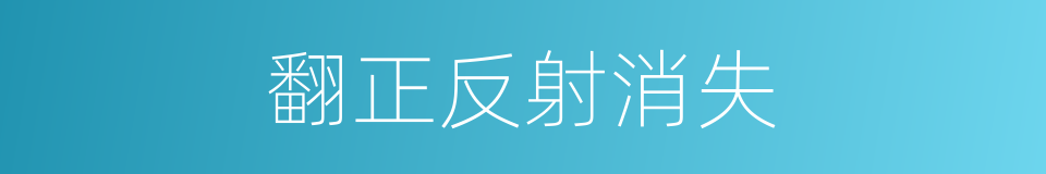 翻正反射消失的同义词