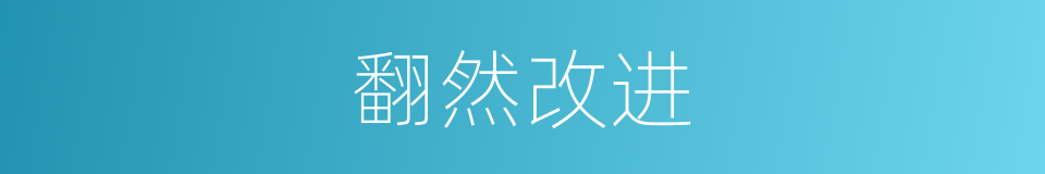 翻然改进的意思