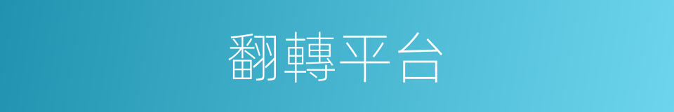 翻轉平台的同義詞