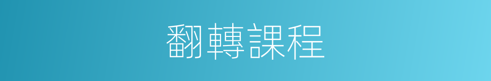 翻轉課程的同義詞