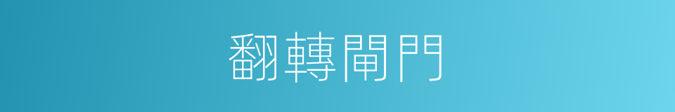 翻轉閘門的同義詞