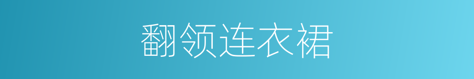 翻领连衣裙的同义词