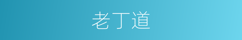老丁道的同义词