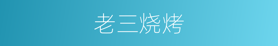 老三烧烤的同义词