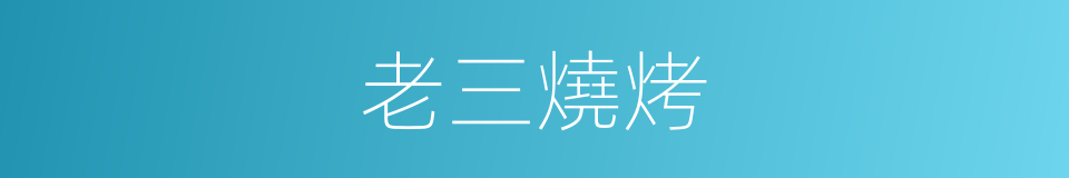 老三燒烤的同義詞