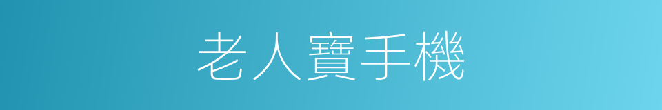 老人寶手機的同義詞