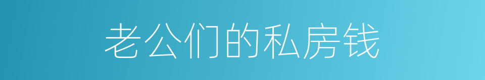 老公们的私房钱的同义词