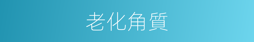 老化角質的同義詞