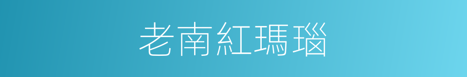 老南紅瑪瑙的同義詞