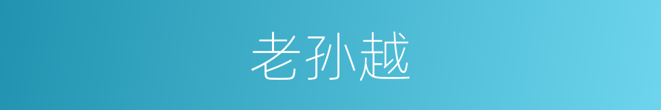 老孙越的同义词