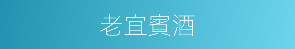 老宜賓酒的同義詞