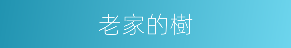 老家的樹的同義詞