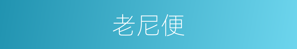 老尼便的同义词