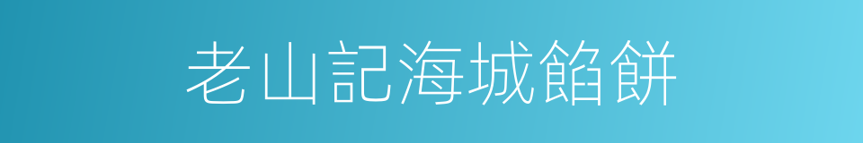 老山記海城餡餅的同義詞