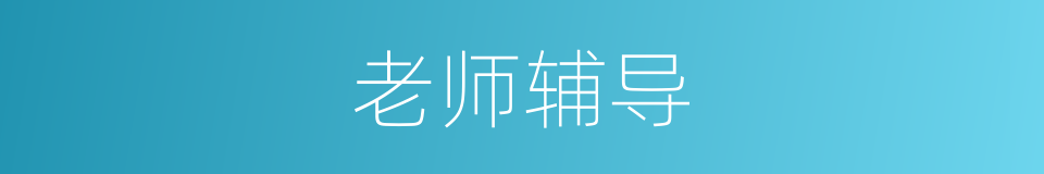 老师辅导的同义词