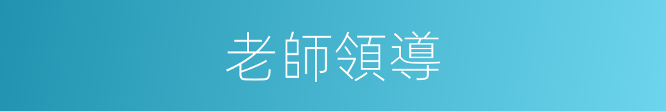 老師領導的同義詞