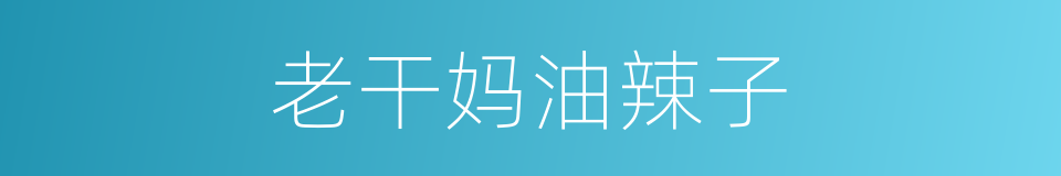 老干妈油辣子的同义词