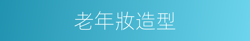 老年妝造型的同義詞