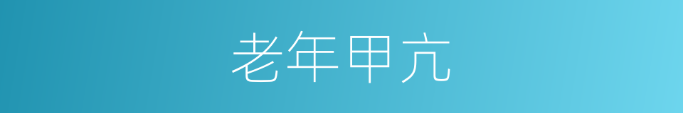 老年甲亢的同义词