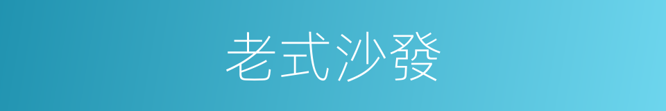 老式沙發的同義詞