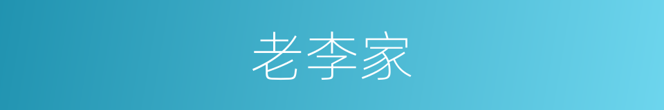 老李家的同义词